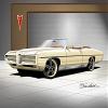 1969 CUSTOM PONTIAC BONNEVILLE GTZ Cameo Cream- ART PRINT POSTER BY ARTIST DANNY WHITFIELD - SIZE 20 X 30 view 1