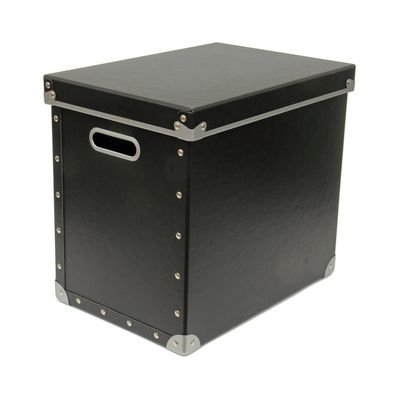  Adachi Paperware PBF-821 Storage Case, Hard Pulp Box, Lid Type, Large, (W x D x H): 10.0 x 14.2 x 12.6 inches (25.5 x 36 x 32 cm), Black