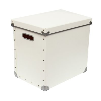 Adachi Paperware PBF-823 Storage Case, Hard Pulp Box, Lid Type, Large, (W x D x H): 10.0 x 14.2 x 12.6 inches (25.5 x 36 x 32 cm), White