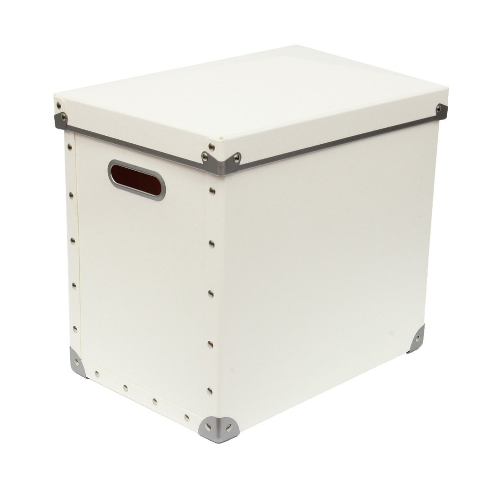 Adachi Paperware PBF-823 Storage Case, Hard Pulp Box, Lid Type, Large, (W x D x H): 10.0 x 14.2 x 12.6 inches (25.5 x 36 x 32 cm), White