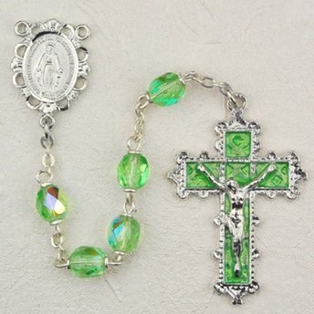 Religious Supply 6 MM Peridot Rosary