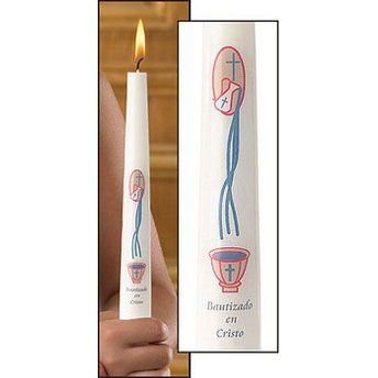 Religious Supply Center Baptized in Christ Baptismal Candle; Spanish