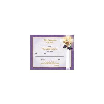 Religious Supply Inspirational Line First Communion Certificates
