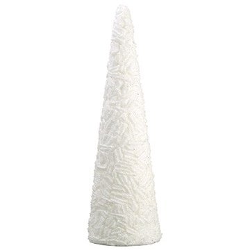28" Glittered Cone Topiary White (pack of 2)