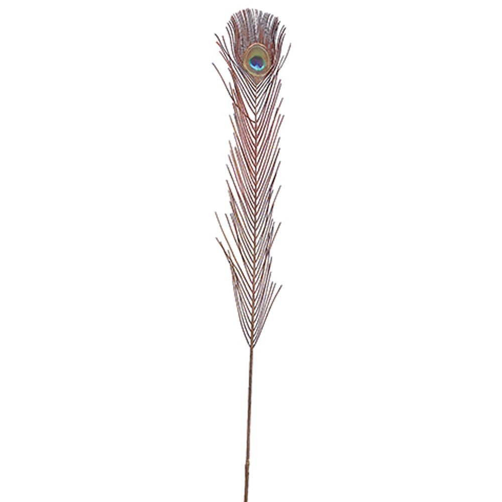 37" Glittered Plastic Peacock Feather Spray (pack of 12)