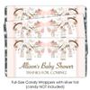 25 Peach Baby Shower Candy Wrappers, Custom Peach birdcage baby shower favors view 1