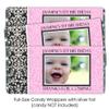 25 First Birthday Candy Wrappers, Custom Damask 1st birthday candy bar wrappers, photo candy wrapper view 1