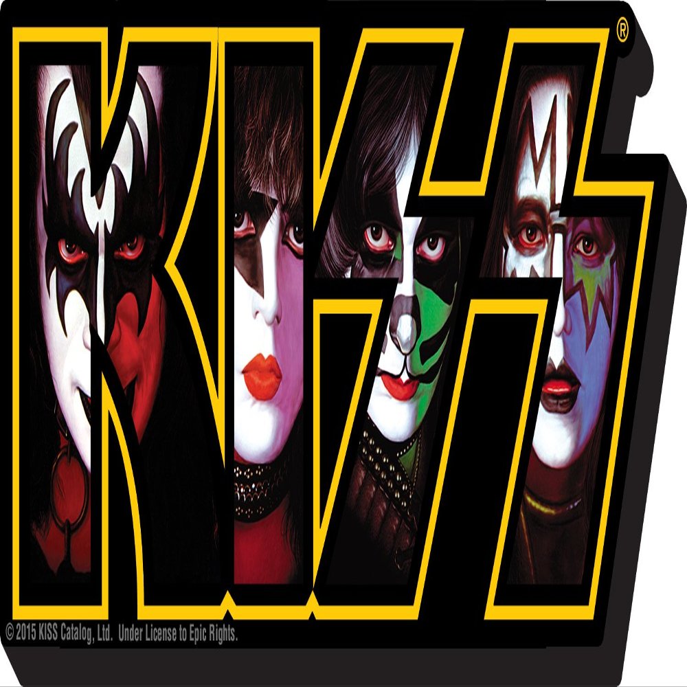 Aquarius KISS Logo Funky Chunky Novelty Magnet for Refrigerator, Locker, Whiteboard & Game Room Officially Licensed Merchandise & Collectibles
