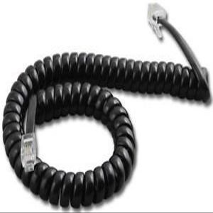 6 X Polycom SoundPoint 9 ft. Black Handset Cord For IP 301, 501, 601, 670, 321, 331, 335, 450, 550, 560, 650 Phones