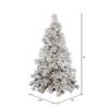 Vickerman 9' Flocked Alberta Artificial Christmas Tree, Pure White LED Lights - Snow Covered Faux Tree - Seasonal Indoor Home Decor - Easy Assembly with Lights view 3