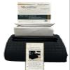 7- Pcs Bed Spread Set- King- Black-Checkered Quilted Wrinkle-Free Microfiber Includes 3-Pcs Coverlets Set and 4-Pcs Sheet Set view 2
