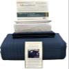 7- Pcs Bed Spread Set- King- Navy-Checkered Quilted Wrinkle-Free Microfiber Includes 3-Pcs Coverlets Set and 4-Pcs Sheet Set view 2