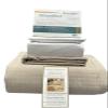 7- Pcs Bed Spread Set- California King- Beige-Checkered Quilted Wrinkle-Free Microfiber Includes 3-Pcs Coverlets Set and 4-Pcs Sheet Set view 2