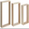 Artemio 14001967 Set of 3 Square Shelves for Decoration, Wood, Beige, 30 x 10 x 30 cm view 1