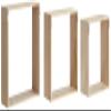 Artemio 14001967 Set of 3 Square Shelves for Decoration, Wood, Beige, 30 x 10 x 30 cm view 3