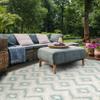 SAFAVIEH Washable Rug Outdoor Courtyard Collection - 9' x 12', Grey & Blue, Non-Shedding & Easy Cleaning, Ideal for Patio, Backyard, Mudroom (CY8463-37212) view 4