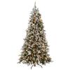 National Tree Company 7.5 ft Pre-Lit Snowy Everest Fir Medium Artificial Christmas Tree, 450 Clear Lights, 1,619 Tips, Includes Stand, Green view 1