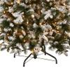 National Tree Company 7.5 ft Pre-Lit Snowy Everest Fir Medium Artificial Christmas Tree, 450 Clear Lights, 1,619 Tips, Includes Stand, Green view 3