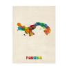 Trademark Fine Art Panama Watercolor Map by Michael Tompsett, 18X24-Inch view 2