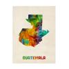 Trademark Fine Art Guatemala Watercolor Map by Michael Tompsett, 18X24-Inch view 2