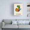 Trademark Fine Art Guatemala Watercolor Map by Michael Tompsett, 18X24-Inch view 3