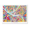 Trademark Fine Art Pittsburgh Pennsylvania Street Map II by Michael Tompsett, 18X24-Inch view 1
