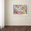 Trademark Fine Art Pittsburgh Pennsylvania Street Map II by Michael Tompsett, 18X24-Inch view 3