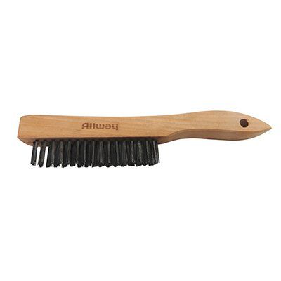 Allway WB416 Wire Brush, Wood Handle, 4 x 16 Rows - Quantity 6