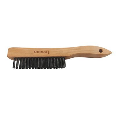 Allway WB416 Wire Brush, Wood Handle, 4 x 16 Rows - Quantity 6