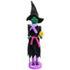 Northlight 14" Black and Green Witch Jack-O-Lantern Halloween Nutcracker with Broom view 1