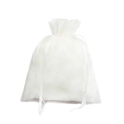 FavorOnline Medium Organza Bags White 5"x7" - Set of 10