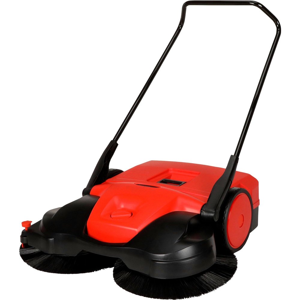Bissell Commercial 38"" Deluxe Triple Brush Push Power Sweeper Turbo, 13.2 Gal. Capacity", Green