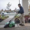 Bissell Commercial 38"" Deluxe Triple Brush Push Power Sweeper Turbo, 13.2 Gal. Capacity", Green view 3