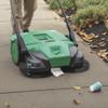 Bissell Commercial 38"" Deluxe Triple Brush Push Power Sweeper Turbo, 13.2 Gal. Capacity", Green view 4