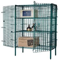 Omega 14" Deep x 36" Wide x 63" High Freezer Security Cage with 2 Interior Shelves