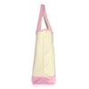 DALIX 22" Extra Large Shopping Tote Bag w Outer Pocket in Pink and Natural view 4