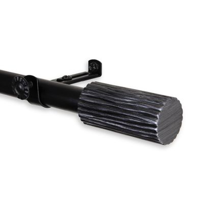 Rod Desyne Cedar Curtain Rod, 28"-48", Black