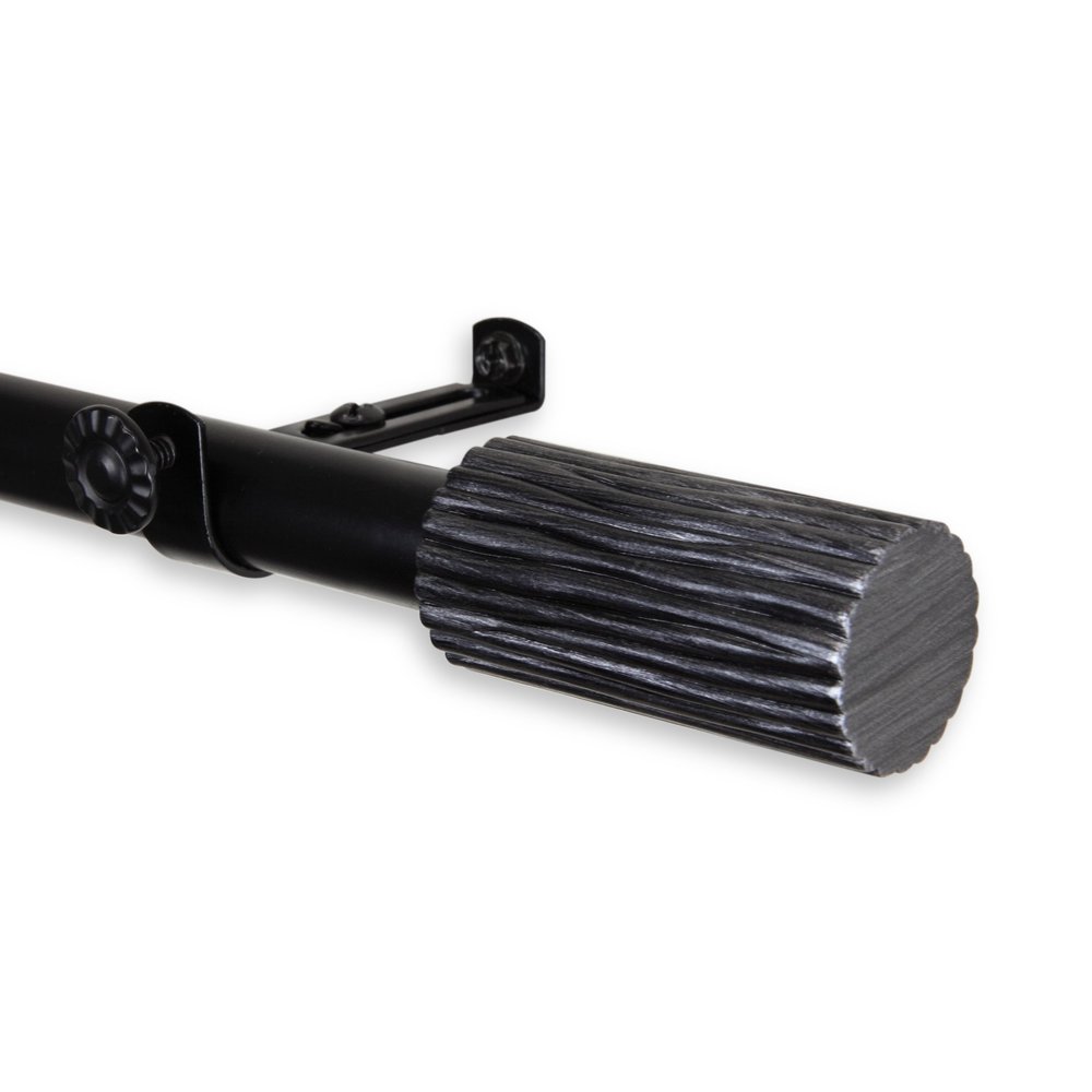 Rod Desyne Cedar Curtain Rod, 28"-48", Black