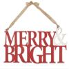 Mud Pie 4265165 Merry and Bright Door Hanger view 1