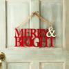Mud Pie 4265165 Merry and Bright Door Hanger view 2