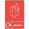 WRAP Recycling Signs - Recycle Now Signs - Self Adhesive Vinyl Sticker (A5 148 x 210mm, Plastics) view 1