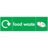WRAP Recycling Signs - Recycle Now Signs - Self Adhesive Vinyl Sticker (200 x 60mm, Food Waste) view 1