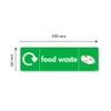 WRAP Recycling Signs - Recycle Now Signs - Self Adhesive Vinyl Sticker (200 x 60mm, Food Waste) view 2