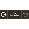 Pack of 2 WRAP Recycling Signs - Car Batteries - Recycle Now Signs - Self Adhesive Vinyl Sticker - 200 x 60mm | 7.87 x 2.36 inches view 1