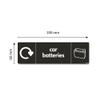 Pack of 2 WRAP Recycling Signs - Car Batteries - Recycle Now Signs - Self Adhesive Vinyl Sticker - 200 x 60mm | 7.87 x 2.36 inches view 2