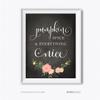 Andaz Press Chalkboard Floral Thanksgiving Fall Autumn Party Collection, Pumpkin Spice and Everything Nice Party Sign, 8.5 x 11-inch, 1-Pack view 1