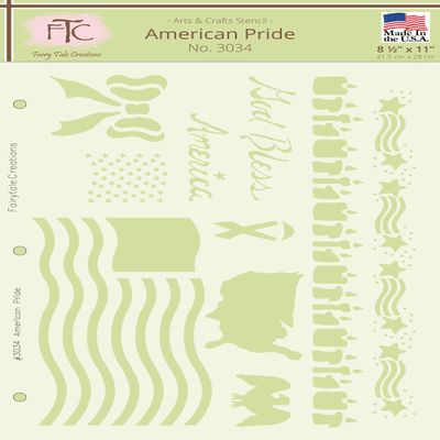 Fairytale Creations American Pride Stencil, 8.5" L x 11" H