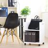 Shirai Sangyo OF2-6045P Office CO 2 Convenient Desk Side Wagon, Rack, With Casters, Under Desk Storage, Compatible with A4 File Boxes, Back Makeup, Wood, Width 17.7 inches (45 cm), Height 23.2 inches (59.2 cm), Depth 13.6 inches (34.3 cm) view 2