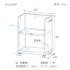 Shirai Sangyo OF2-6045P Office CO 2 Convenient Desk Side Wagon, Rack, With Casters, Under Desk Storage, Compatible with A4 File Boxes, Back Makeup, Wood, Width 17.7 inches (45 cm), Height 23.2 inches (59.2 cm), Depth 13.6 inches (34.3 cm) view 3