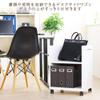 Shirai Sangyo OF2-6045P Office CO 2 Convenient Desk Side Wagon, Rack, With Casters, Under Desk Storage, Compatible with A4 File Boxes, Back Makeup, Wood, Width 17.7 inches (45 cm), Height 23.2 inches (59.2 cm), Depth 13.6 inches (34.3 cm) view 4